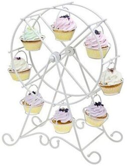 Cupcake Display Stand Houder Gebak Ferris Wielen Dessert Dienblad Voor Wedding Party Meubels Accessoires wit