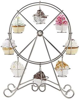 Cupcake Display Stand Houder Gebak Ferris Wielen Dessert Dienblad Voor Wedding Party Meubels Accessoires zilver