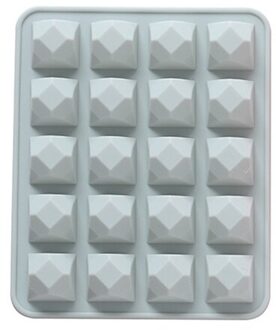 Cupcake Jelly Snoep Decoratie 20 Holte Food Grade Siliconen Onregelmatige Vorm Cakevorm 1Pcs 2 Kleuren Herbruikbare Keuken Benodigdheden Blauw