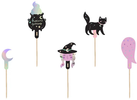 Cupcake Toppers Halloween (5st) Multikleur - Print