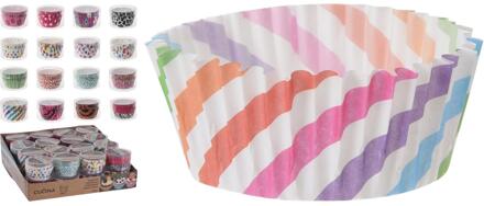 Cupcakevorm papier 60 stuks in koker verschillende