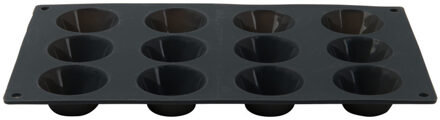 Cupcakevorm siliconen - grijs - 30x17.5x2 cm