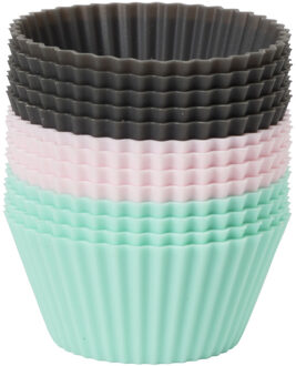 Cupcakevormpjes - set van 12 - siliconen
