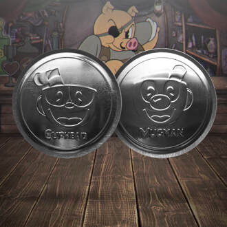 Cuphead Metal Coasters