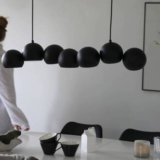 Cupolo hanglamp, zwart, ijzer, lengte 101 cm, 7-lamps