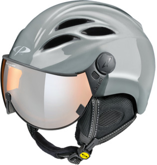 Curako Skihelm met Vizier grijs |Spiegel Vizier (☁/❄/☀) - 53 - 55 cm [S]