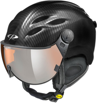 Curako Skihelm met Vizier zwart |Spiegel Vizier (☁/❄/☀) - 53 - 55 cm [S]