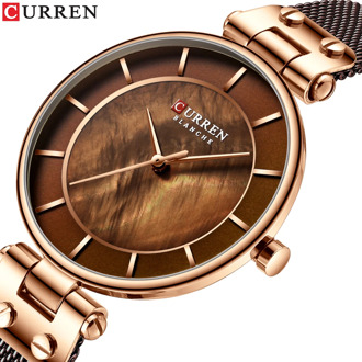 CURREN 2019 Women's Watches Fashion Ladies Watches Casual Stainless Steel Band Quartz Wristwatch Women Clock bayan kol saati