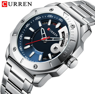 CURREN Brand New Watch Men Luxury Waterproof Quartz Wristwatch Stainless Steel Date Business Mens Watch Relogio Masculino