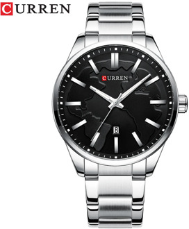 CURREN Creative Design Dial Quartz Watch Stainless Steel Clock Male Business Men's Watch with Date Fashion Gift Reloj Hombres