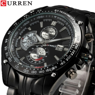 CURREN Full Stainless Steel Quartz Watches Mens Sport Wristwatch Waterproof Male Clock Relogio Masculino erkek saat Gifts