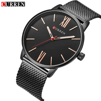 CURREN Hot Fashion Ultra-thin Classic Quartz Watches Business Men's Wristwatch Stainless Steel Band Waterproof Male Clock