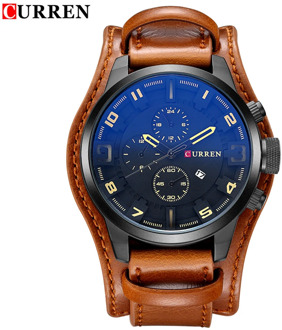 CURREN Luxury Brand Analog sports Men Watches Fashion Creative Quartz Leather Strap Wristwatch Date Male Clock Reloj Hombre