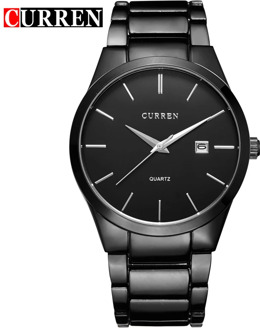 CURREN Luxury Classic Fashion Business Men Watches Display Date Quartz-watch Male Wristwatch Full Steel Clock relogio masculino