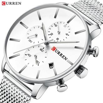 CURREN Men Luxury Business Quartz Military Watch Fashion Stainless Steel Band Wrist Watches Clock Date Relogio Dropshipping