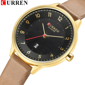 CURREN Ultra Thin Watches Womens Fashion Genuine Leather Quratz Wris Watch Reloj Mujer Casual Calendar Clock Female Montre femme