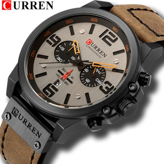 CURREN Watch men Luxury Business Top Brand Quartz Watch Chronograph Date Fashion & Casual Leather Strap 8314 Male Wristwatches