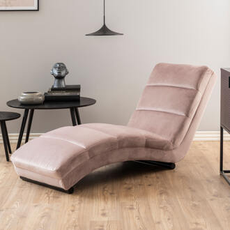 Curve chaise longue velours oudroze. Wit