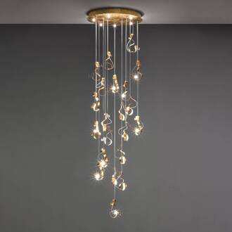 Curve LED hanglamp, 20-lamps, goud