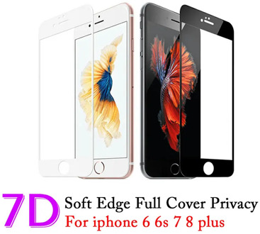 Curved Edge Full Cover Screen Protector For iPhone 7 6S 8 Tempered Glass On The For iPhone 6 s 7 8 Plus X Protective Glass Film