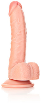 Curved Realistic Dildo with Balls and Suction Cup - 7 / 18 cm