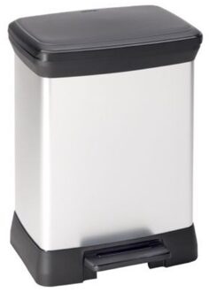 Curver Decobin Pedaalemmer 30 Liter Zilver