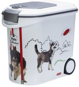 Curver Hond - Voercontainer - 28x50x43 cm - Wit - 35 L