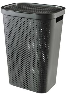 Curver Infinity Recycled Dots Wasmand + deksel - 60L - Grijs