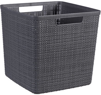 Curver Jute Mandje Cube 17L Donkergrijs