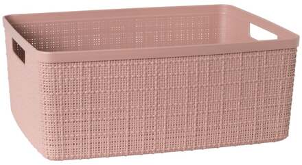 Curver jute opbergmand M - 12 liter - roze