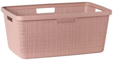 Curver jute wasmand - 46 liter - roze