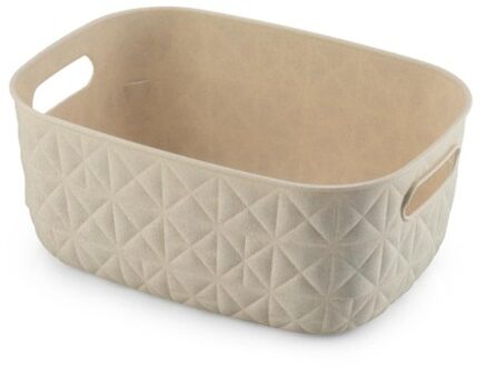 Curver Opbergbox Soft - crème - 4L - Leen Bakker - 19.4 x 26.4 x 11.1