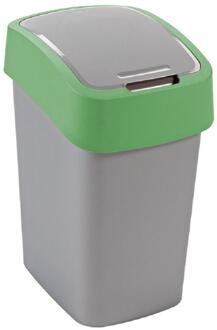 Curver Pacific Flip Bin 45L zilver/groen grijs