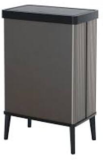 Curver prullenbak Verto - grijs/zwart - 54 liter