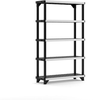 Curver Stellingkast - Fused - 197,2x45,7x122,1cm - Draagkracht 180kg - Zwart