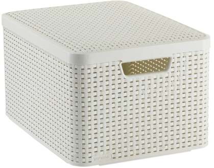 Curver Style Opbergmand L met Deksel Wit