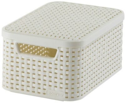 Curver style opbergmand S - 30x20x14 cm - vintage wit
