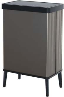 Curver Verto High afvalbak 54L grijs zilver