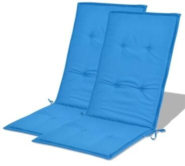 Cushion of garden chair 2 pcs Blue 120 x 50 x 3 cm
