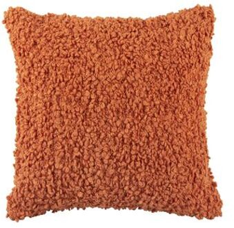 Cushion Purity square cotton burned orange Oranje