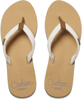 Cushion Sands Teenslippers Dames wit - bruin - 42 1/2