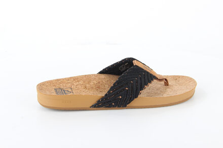 Cushion Strand Dames Slippers - Black/Natural - Maat 42.5
