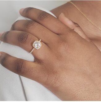 Cushy Ring - Oostenrijks Kristal - maat Wit & Goud