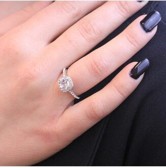 Cushy Ring - Oostenrijks Kristal Wit Zilver