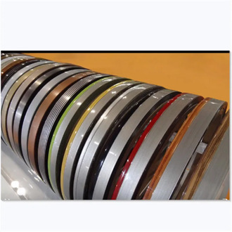 Custom 3D Acrylic Edge Banding Veneer Edging Melamine for Furniture Frame High Glossy Transparent Twin Color Gold Metal Brush