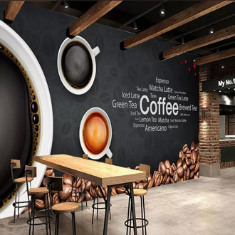 Custom 3D Mural European American bar coffee shop Wallpaper Living Room TV Background Wall Home Decoration Wall Cloth Stickers