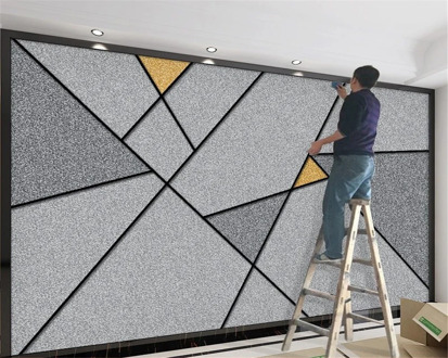 Custom 3D photo wallpaper Nordic minimalist personality abstract geometric lines square TV background wall 8D wallpaper mural