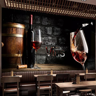 Custom Any Size European Retro Wine Red Wine Photo Wallpaper 3D Mural Bar Living Room Wall Home Decor Wall Cloth Wall Painting