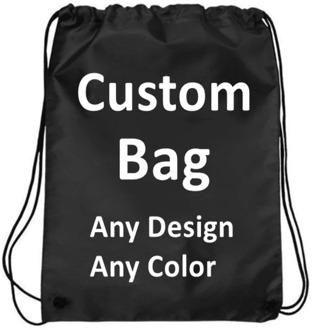 Custom bag Drawstring Backpack 35x45cm Sports Team Polyester Digital Printing Any Logo Customize Bags ,free shipping
