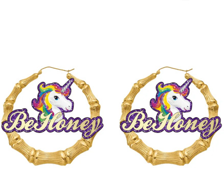Custom Child Earrrings Baby Name Necklaces Women Kids Gifts Personalized Nameplate Jewelry acrylic unicorn DIY Accessories